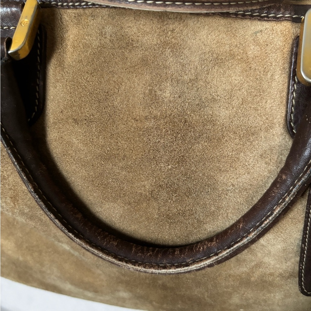Loewe Vintage Amazona 44 Suede Weekender Bag –Tan/Brown Collector’s Travel Piece - Picture 5 of 14